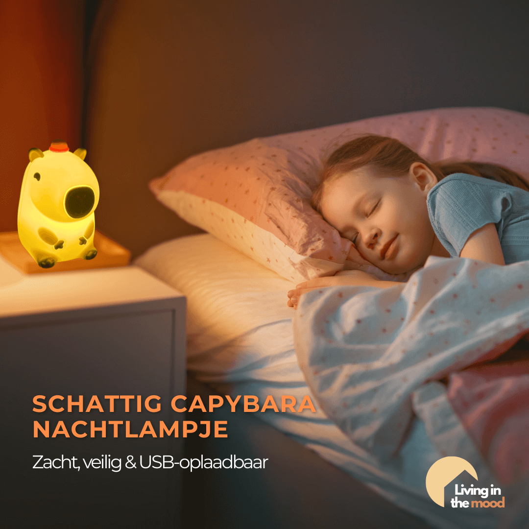 Capybara Lampje: USB-oplaadbaar nachtlampje voor kinderen, al door duizenden geliefd – bestel nu, beperkte oplage!