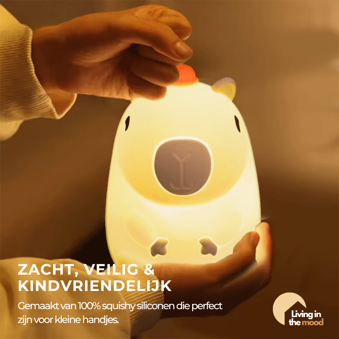 Capybara Lampje: USB-oplaadbaar nachtlampje voor kinderen, al door duizenden geliefd – bestel nu, beperkte oplage!