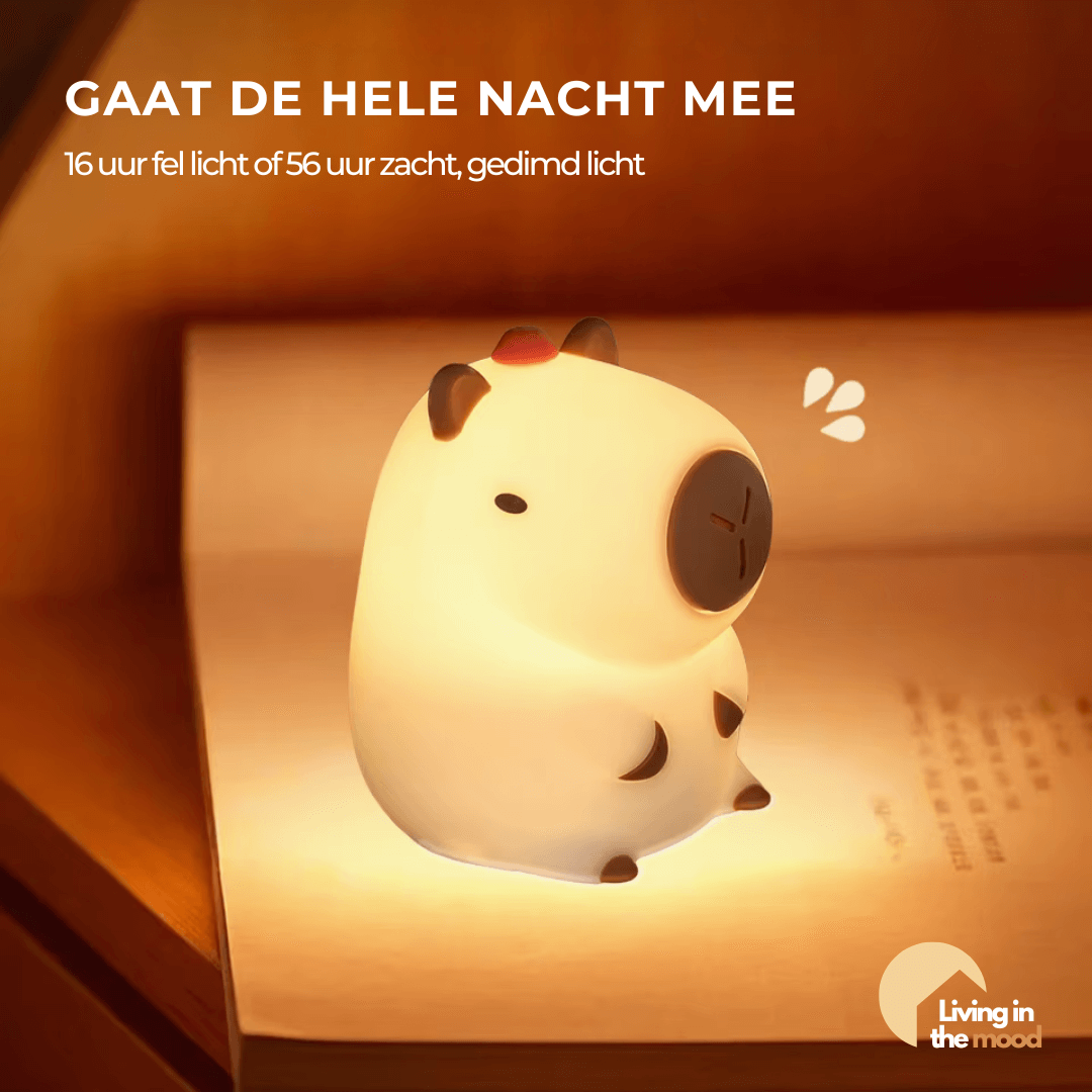 Capybara Lampje: USB-oplaadbaar nachtlampje voor kinderen, al door duizenden geliefd – bestel nu, beperkte oplage!