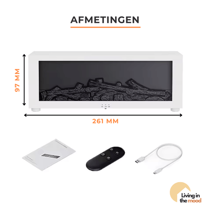 Kerst Favoriet 🎁 – Luxe Aroma-Luchtbevochtiger met 3D haardvuur, ideaal als gift